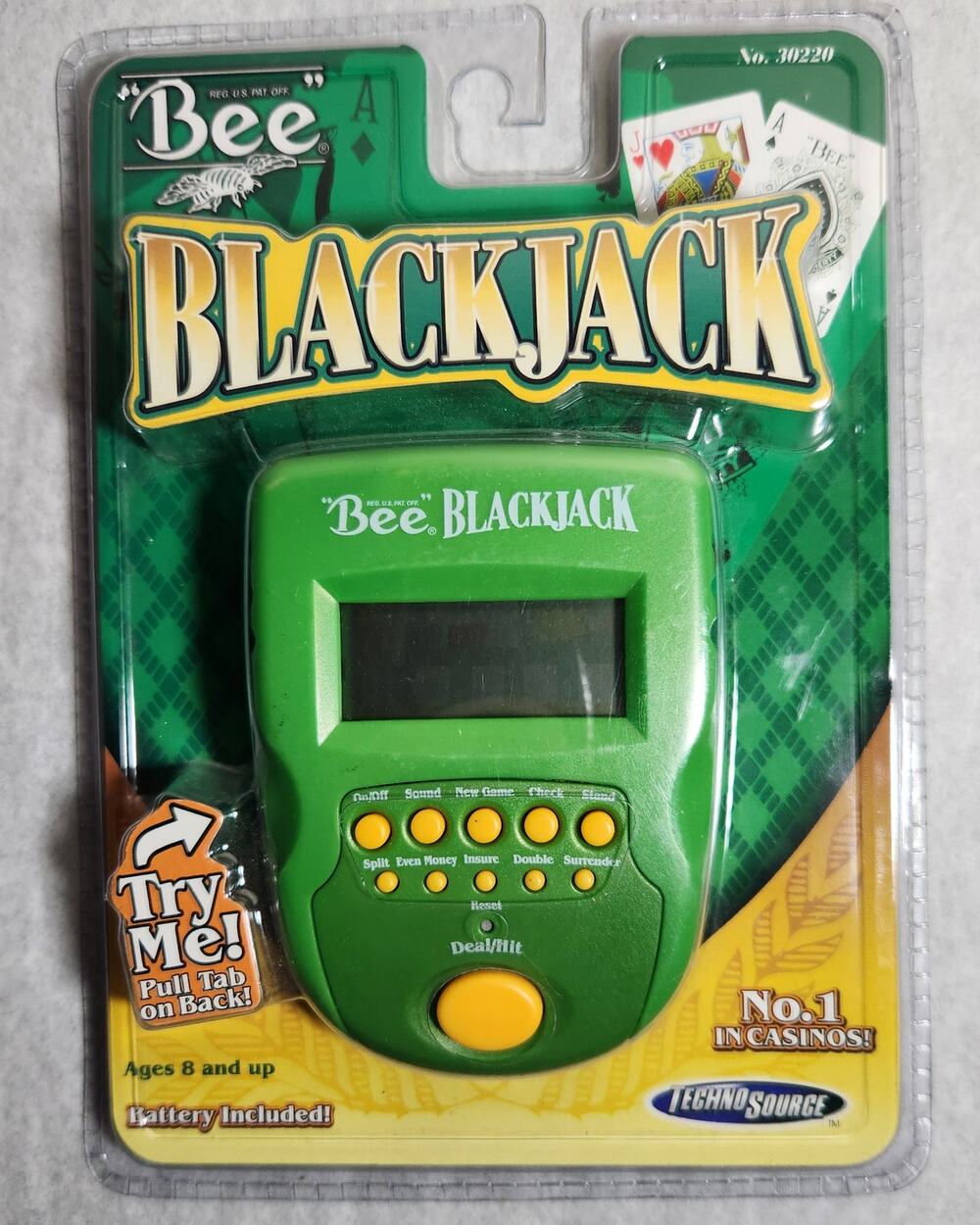 Bee Techno Source Blackjack No. 30220 Handheld Electronic Game Brand New 2003